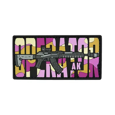 ПВХ патч тактичний «OPERATOR AK» pink camo