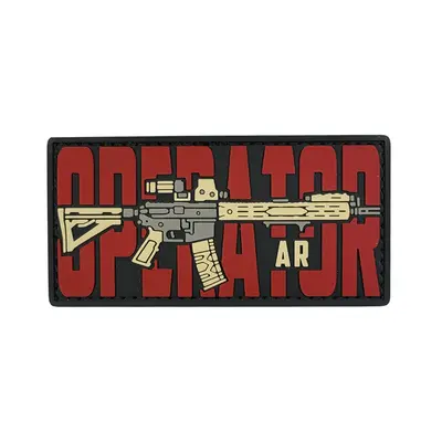 ПВХ патч тактичний «OPERATOR AR» red