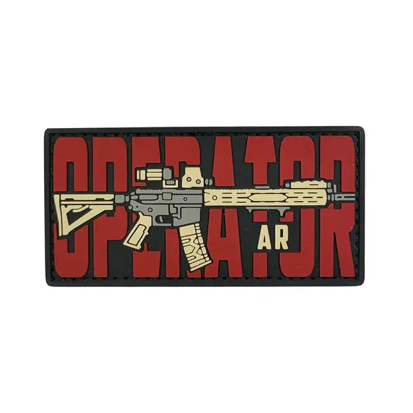 ПВХ патч тактичний «OPERATOR AR» red