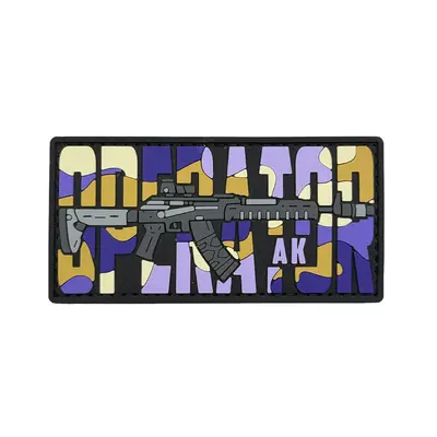 ПВХ патч тактичний «OPERATOR AK» purple camo
