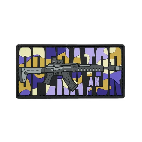 ПВХ патч тактичний «OPERATOR AK» purple camo