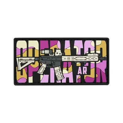 ПВХ патч тактический «OPERATOR AR» pink camo