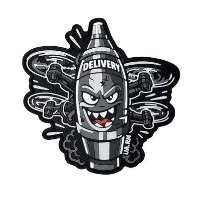 ПВХ патч тактичний «DELIVERY FPV(UARM)» чб