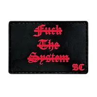 ПВХ патч тактичний «FUCK THE SYSTEM" червоний