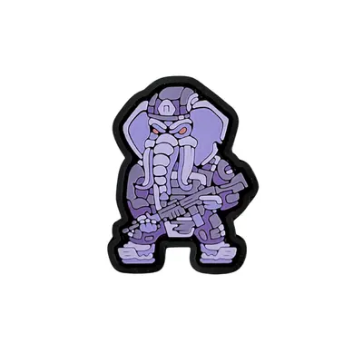 ПВХ патч тактичний СЛОН FM "MINI" purple