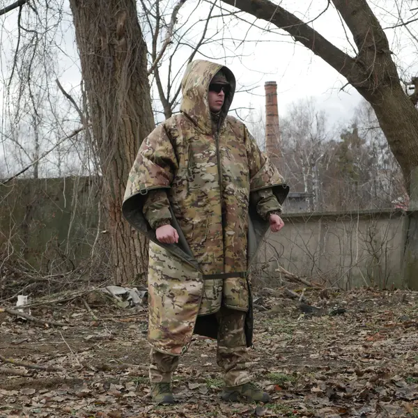 Спальний мішок-пончо 6в1 Multishelter Kiborg Мультикам утеплений