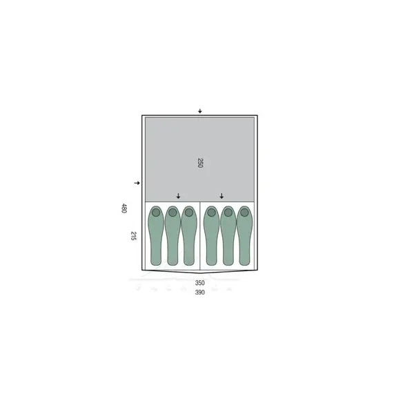 Палатка шестиместная Pinguin Omega 6, Green (PNG 128.6.Green)
