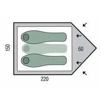 Намет двомісний Pinguin Scout 2, Green (PNG 132)