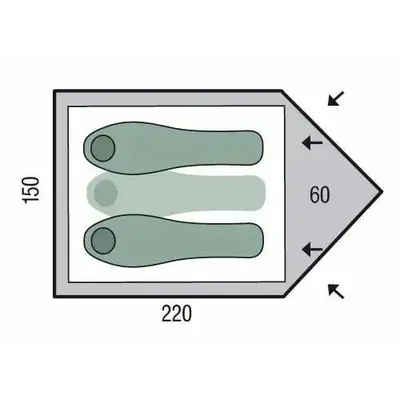 Намет двомісний Pinguin Scout 2, Green (PNG 132)
