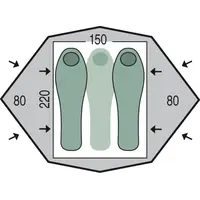 Намет двомісний Pinguin Gemini 150, Green (PNG 111)