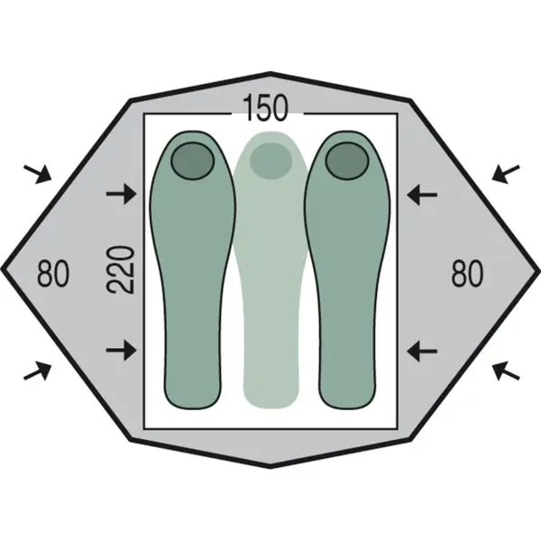 Палатка двухместная Pinguin Gemini 150, Green (PNG 111)