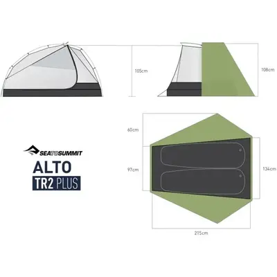 Намет двомісний Telos TR2 Plus, Fabric Inner, Sil / PeU, Green (STS ATS2040-02170402)