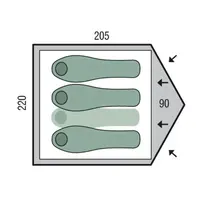 Палатка трехместная Pinguin Serac Green (PNG 133)