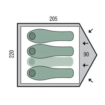 Намет тримісний Pinguin Serac Green (PNG 133)