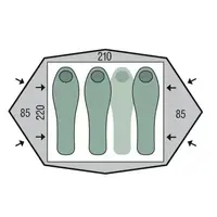 Намет тримісний Pinguin Gemini 210, Green (PNG 112)