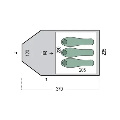 Намет п'ятимісний Pinguin Campus 5, Green (PNG 125.5)