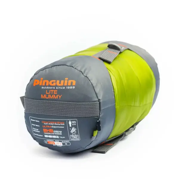 Ліостороній спальний мішок Pinguin Lite Mummy (14/10°C), 185 см - Хакі