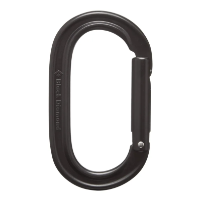 Черный карабин без муфты Black Diamond Oval с технологией KeyLock