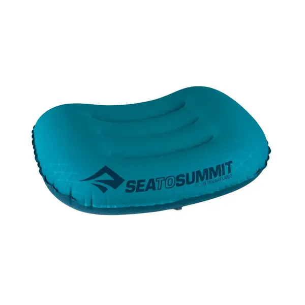 Синя надувна подушка Aeros Ultralight Pillow 12х36х26см