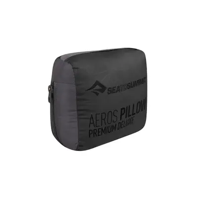 Сіра надувна подушка Aeros Premium Pillow Deluxe — 14х56х36см