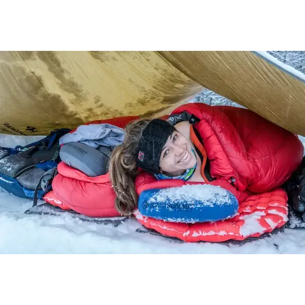 Сіра надувна подушка Aeros Premium Pillow Deluxe — 14х56х36см
