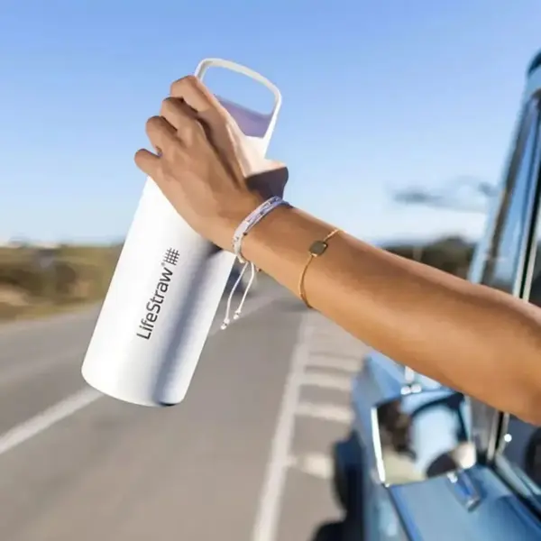 Пляшка-фільтр для води LifeStraw Go SS Filter Bottle, 1 л, Polar White