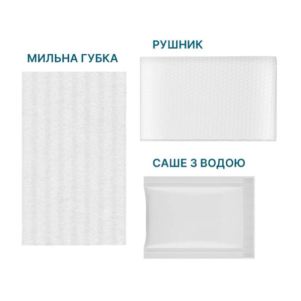 Сухой душ для военных MILITARY EXTREME (Пенная губка + полотенце + саше с водой)