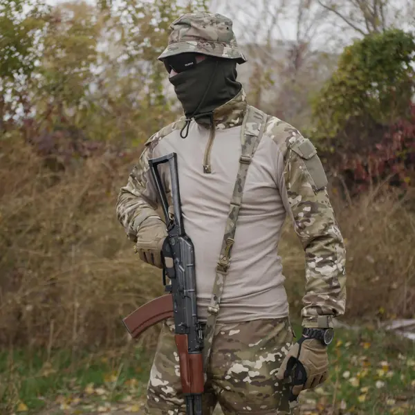 Двоточковий збройовий ремінь зі швидким регулюванням Multicam USA з металевими карабінами (2шт)