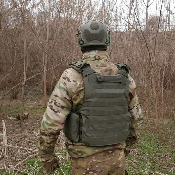 Бронежилет Kiborg Modular X-1 (Збільшена площа захисту) Khaki (без підсумків)