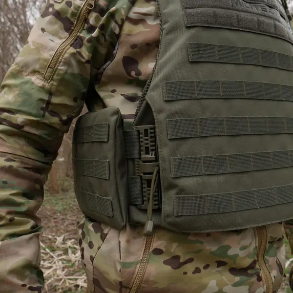 Бронежилет Kiborg Modular X-1 (Збільшена площа захисту) Khaki (без підсумків)