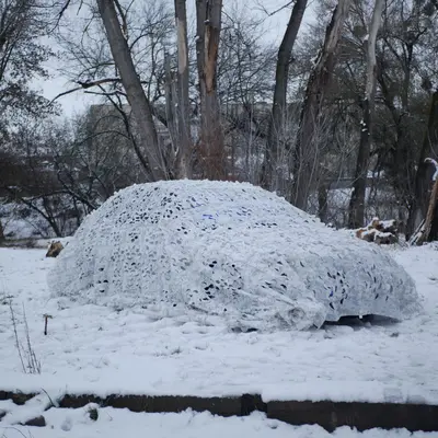 Зимняя маскирующая сетка Militex Зимний мультикам 6х8м (площадь 48 кв.м.)