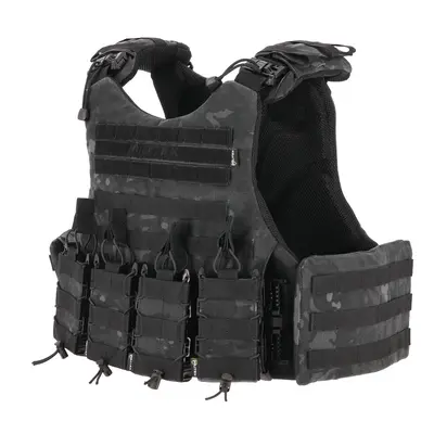 Бронежилет Kiborg Modular X-1 (Збільшена площа захисту) Black Multicam (без підсумків)