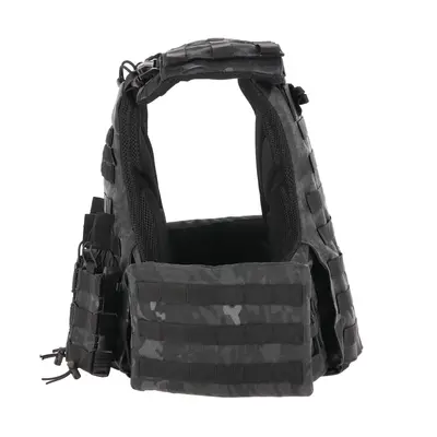 Бронежилет Kiborg Modular X-1 (Збільшена площа захисту) Black Multicam (без підсумків)