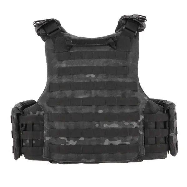 Бронежилет Kiborg Modular X-1 (Збільшена площа захисту) Black Multicam (без підсумків)