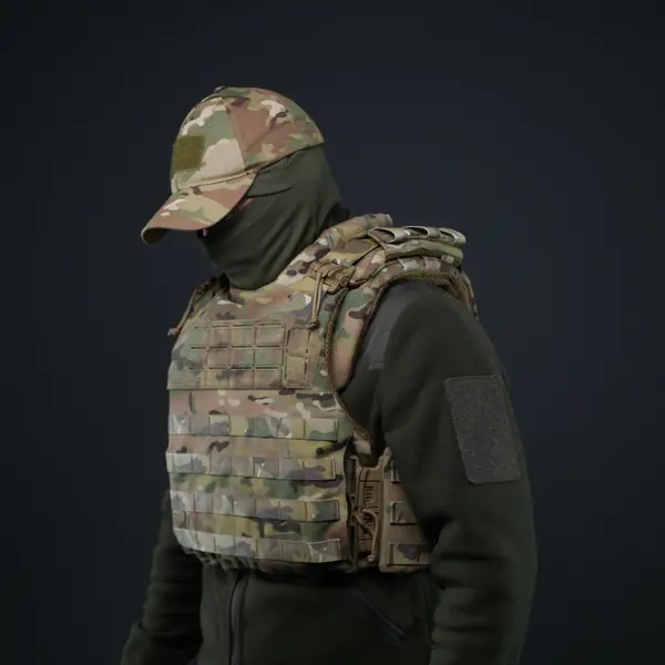 Захист шиї mod. 1 Kiborg з балістичним пакетом Militex Multicam