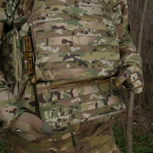 Захист живота (кишківник) з балістичним пакетом 1 клас захисту Militex cordura USA Multicam