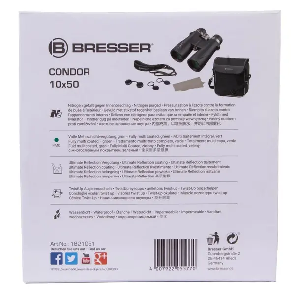 Бинокль Bresser Condor 10x50 UR WP