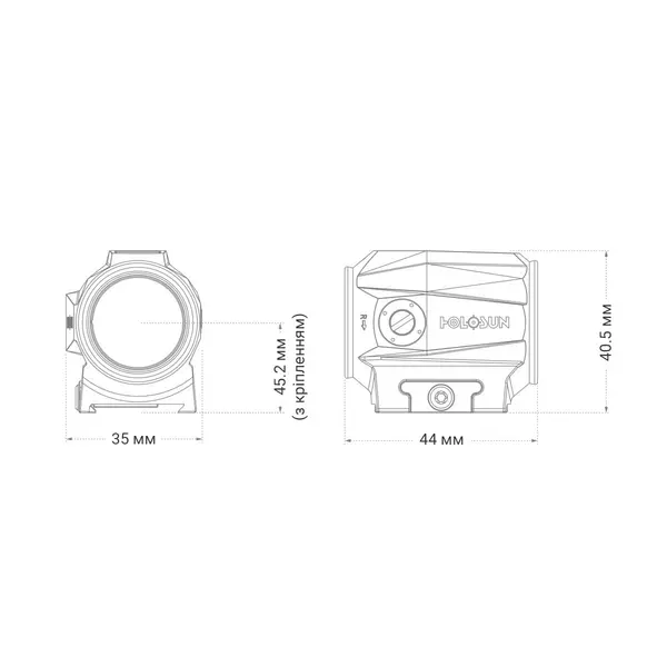 Коліматорний приціл HOLOSUN SCRS GR MRS