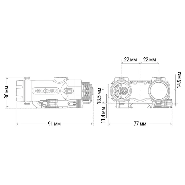 Тактический блок HOLOSUN LE420-GR (LE420G) Green&IR/White&IR illuminator