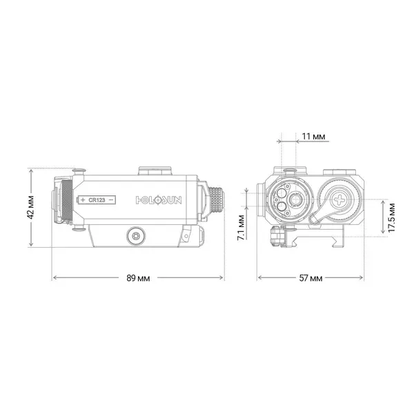 Тактический блок HOLOSUN LS321-GR (LS321G) Green & IR/IR illuminator