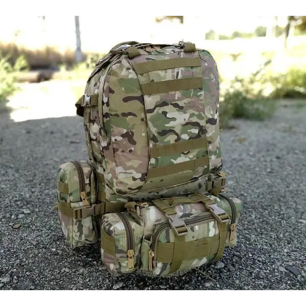 Військово-тактичний рюкзак Molle Assault 55 L+ 3 органайзери Мультикам