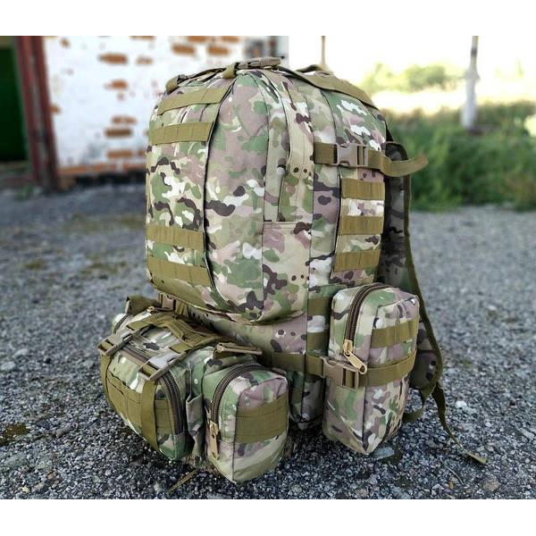 Военно-тактический рюкзак Molle Assault 55 L+ 3 органайзера Мультикам