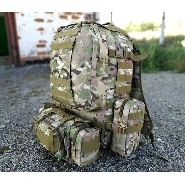 Військово-тактичний рюкзак Molle Assault 55 L+ 3 органайзери Мультикам