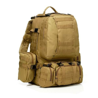 Военно-тактический рюкзак Molle Assault 55 L+ 3 органайзера Койот