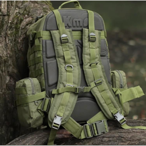 Военно-тактический рюкзак Molle Assault 55 L+ 3 органайзера Олива
