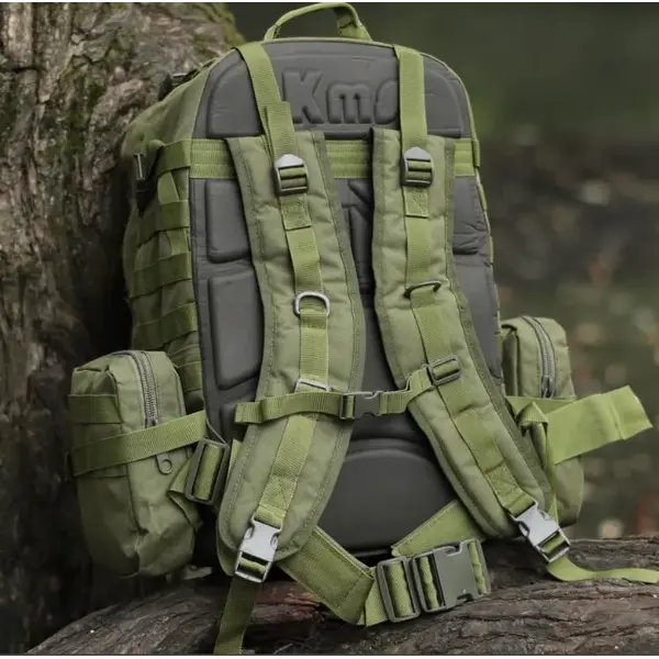 Військово-тактичний рюкзак Molle Assault 55 L+ 3 органайзери Олива