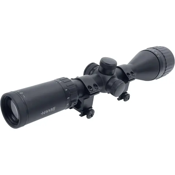 Приціл оптичний Hawke Fast Mount 3-12x50 AO сітка Mil Dot з підсвічуванням. Кільця на Weaver