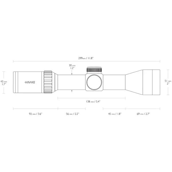 Приціл оптичний Hawke Vantage 30 WA 1,5-6х44 сітка L4A Dot з підсвічуванням