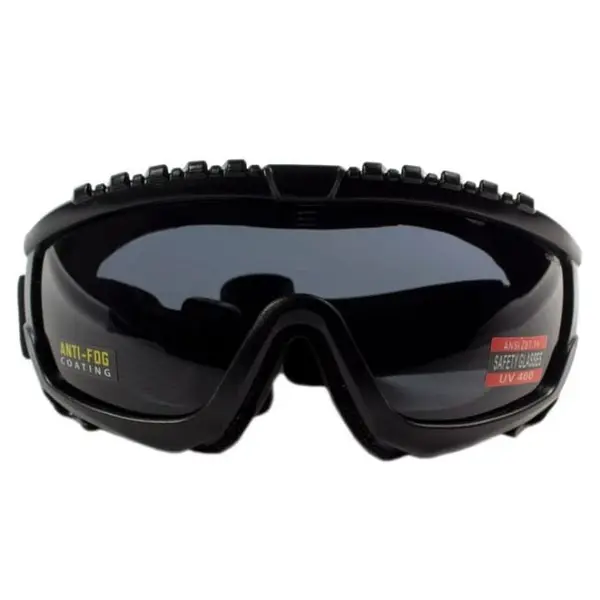 Окуляри захисні з ущільнювачем Global Vision Ballistech-1 (smoke) Anti-Fog, чорні, Чорний