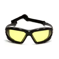 Очки защитные с уплотнителем Pyramex Highlander-PLUS (amber) Anti-Fog, желтые, Черный